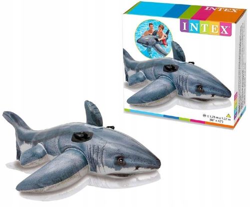 Rekin dmuchany materac dla dzieci Intex 173cm na Arena.pl