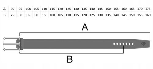 GRACIO meski skorzany PASEK brazowy KLAMRA czarna na Arena.pl