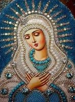 HAFT DIAMENTOWY MARYJA MATKA BOSKA DUŻE KORALE 7D DUŻE DIAMENTY SPECJALNE