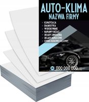 Ulotki A4 5000szt reklamowe firmowe dużo wzorów projekt w cenie AUTO KLIMA
