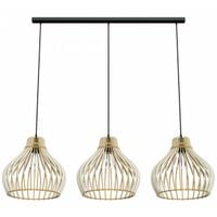 3-płomienna lampa wisząca 137623620583 skandynawska drewno