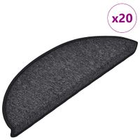 Maty na schody 20 szt. 56x17x3 cm Antracyt Półokrągłe