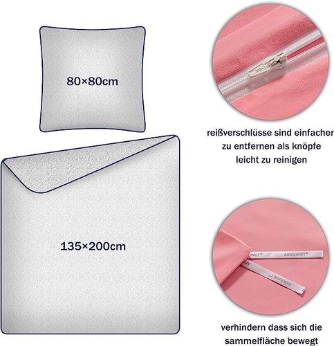 Komplet pościeli z 1 poduszką mikrofibra różowa na Arena.pl