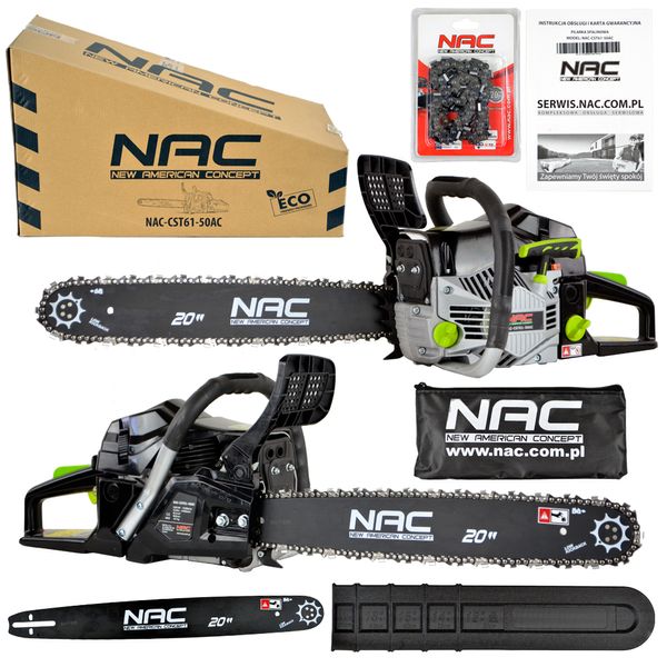 PIŁA ŁAŃCUCHOWA SPALINOWA NAC CST61-50AC 3,9 KM PROWAD. 51 CM MOCNA zdjęcie 1