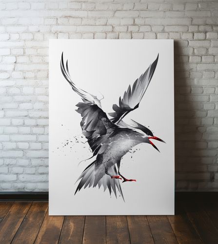 Plakat ptak abstrakcja obraz 70x100 cm na Arena.pl