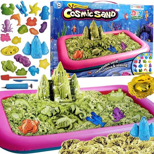 PIASEK KINETYCZNY Z 19 FOREMKAMI ZESTAW XXL PIASKOWNICA ZABAWKA DLA DZIECI na Arena.pl