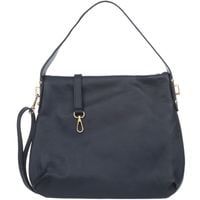 VERA PELLE torebka skórzana worek na ramię z paskiem V512 granatowa