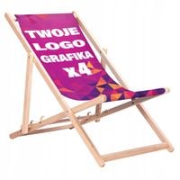 Zestaw 4 x Leżak Drewniany Ogrodowy Z Twoim Logo