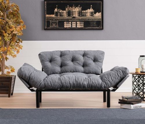 Sofa dwuosobowa Nitta , 155 x 85 x 70 cm, szara na Arena.pl
