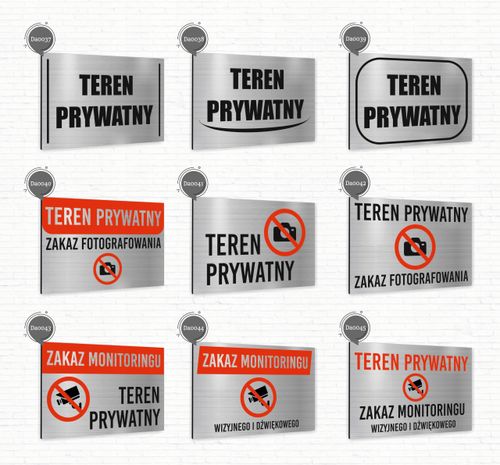 Tabliczka znak informacyjny 20x15 PARKING Nierdzewna SREBRNA Nadruk UV na Arena.pl