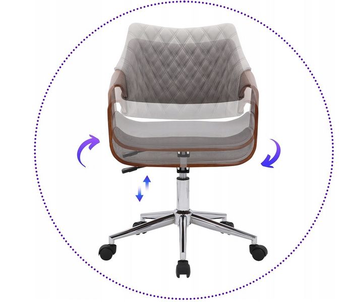 COLT FOTEL BIUROWY OBROTOWY POPIEL ORZECH zdjęcie 7