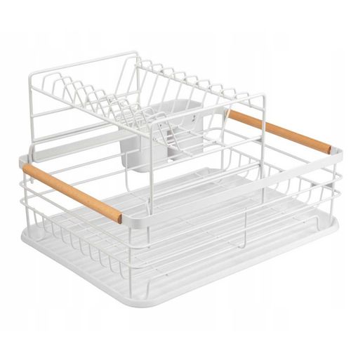 suszarka do naczyń z ociekaczem i tacą e-8078 biała na Arena.pl