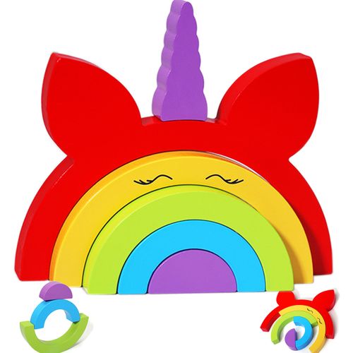 gra zręcznościowa logiczna sorter nakładanka tęcza jednorożec jhtoy-252 na Arena.pl