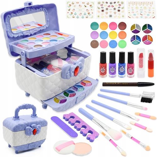 KUFER KOSMETYKÓW DO MAKIJAŻU I PAZNOKCI CIENIE,ZESTAW DLA MAŁEJ KSIĘŻNICZKI na Arena.pl