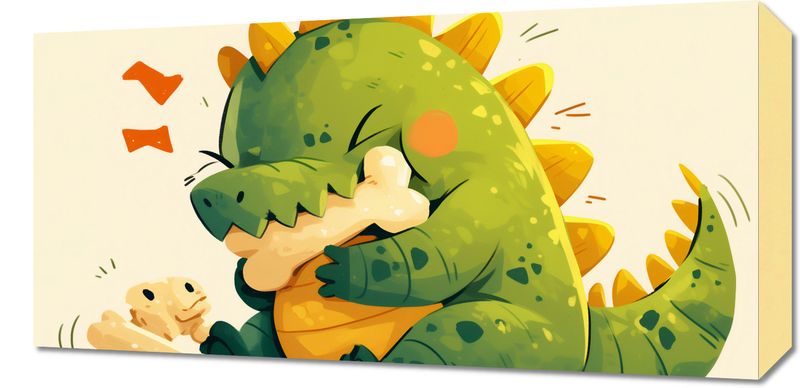 Obraz 60x30cm Uroczy Dinozaur zdjęcie 1