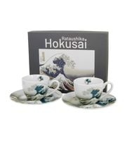 FILIŻANKI ZE SPODKIEM ESPRESSO DUO WIELKA FALA HOKUSAI 90 ML X 2 SZT