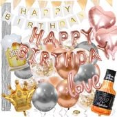 Balony na urodziny 48 szt. dekoracje z napisem happy birthday multikolor