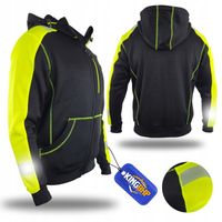 CIEPŁA BLUZA ROBOCZA DRESOWA Polar OC kurtka ODBLASKOWA OSTRZEGAWCZA