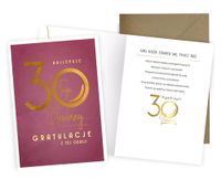 Karnet Twoje najlepsze 30 urodziny