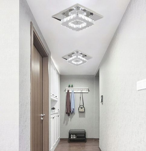 Lampa METEOR I kryształ LED panel plafon Kinkiet kwadrat12W Wobako 6000K na Arena.pl