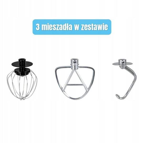 Robot kuchenny planetarny wielofunkcyjny 2 misy zestaw czarny MPM MRK-21 zdjęcie 16