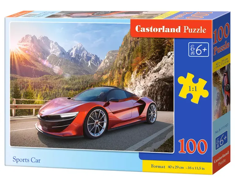 Puzzle 100 elementów. Sportowy samochód zdjęcie 1