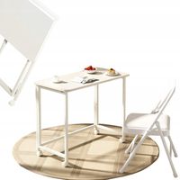 STOLIK POD LAPTOPA NA KÓŁKACH BIURKO NOWOCZESNE MOBILNY BIAŁY LOFT SKŁADANY