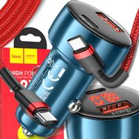 ŁADOWARKA SAMOCHODOWA USB + KABEL BASEUS 60W SZYBKIE ŁADOWANIE QC 3.0 TYP-C