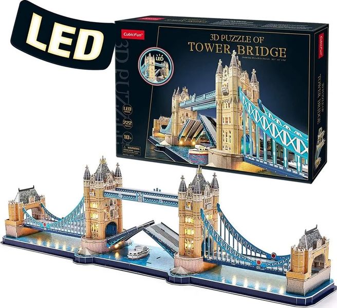cubic fun puzzle 3d tower bridge led 5317 zdjęcie 6