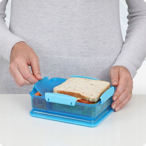 ŚNIADANIÓWKA POJEMNIK lunchbox z Przegródkami snack duo 975ml to-go Sistema na Arena.pl