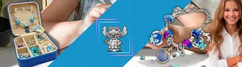 ZESTAW DO ROBIENIA BRANSOLETEK NASZYJNIKÓW Do Biżuterii STITCH LILO i STICH na Arena.pl