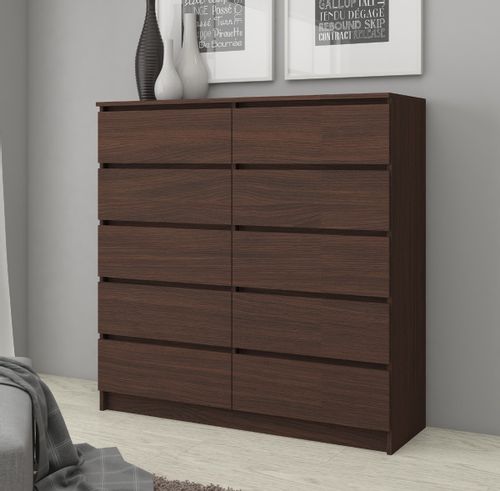 KOMODA K 120 cm 10 SZUFLAD WENGE na Arena.pl