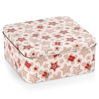 Pojemnik Świąteczny na Ciastka Pierniki Pudełko Metalowe Puszka na Prezenty