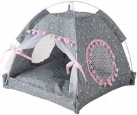 Legowisko Dla Psa Kota Namiot Łóżko Domek Składany 48 cm Szary