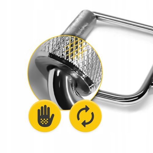 UCHWYT DO WYCIĄGU ATLASU POJEDYNCZY OBROTOWY STALOWY RYFLOWANY PLECY BICEPS na Arena.pl