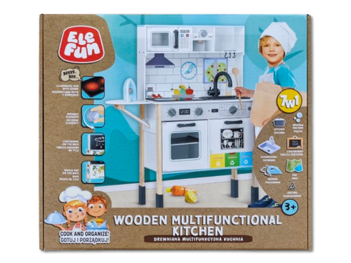 Drewniana kuchnia 28x81x97cm z tablicą kredową na Arena.pl