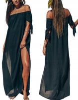 DŁUGA TUNIKA PLAŻOWA ZWIEWNA SUKIENKA MAXI KOLORY