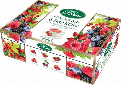 Zestaw herbat Bifix 6 herbat owocowych 300szt x 2g na Arena.pl