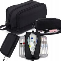 DUŻY PIÓRNIK SZKOLNY CZTEROKOMOROWY SASZETKA WIELOFUNKCYJNY