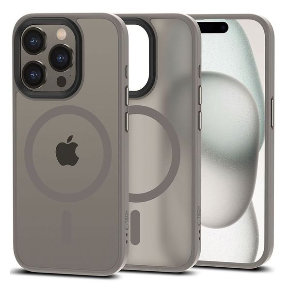Etui Tech-Protect MagMat MagSafe Matowe TPU DO iPhone 15 Pro Titanium zdjęcie 1