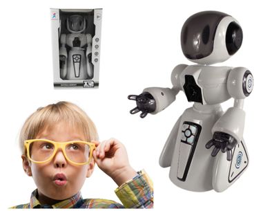 Nowy Robot biały na baterie Zabawka dla dzieci