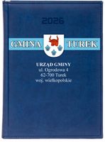 KALENDARZ A5 2026 DZIENNY książkowy z nadrukiem dla urzędu gminy
