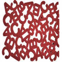 PODKŁADKI FILCOWE 4 SZTUK POD KUBEK 10CM LITERKI