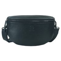 średnia saszetka skórzana typu nerka wielofunkcyjna czarna