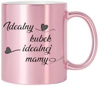 KUBEK RÓŻOWY PREMIUM Z NADRUKIEM DLA MAMY TEŚCIOWEJ PREZENT DZIEŃ MATKI