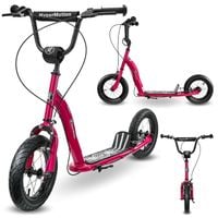 Hulajnoga HyperMotion dziecięca z pompowanymi kołami 30 cm fuksja