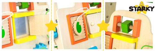 Prezent na roczek jeździk pchacz drewniany chodzik tablica manipulacyjna na Arena.pl