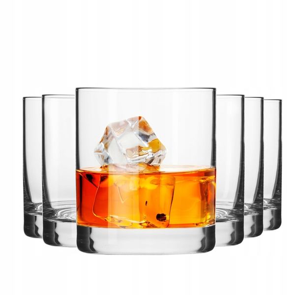 Szklanki do whisky Basic KROSNO 6szt 250ml proste z grubym dnem zdjęcie 1