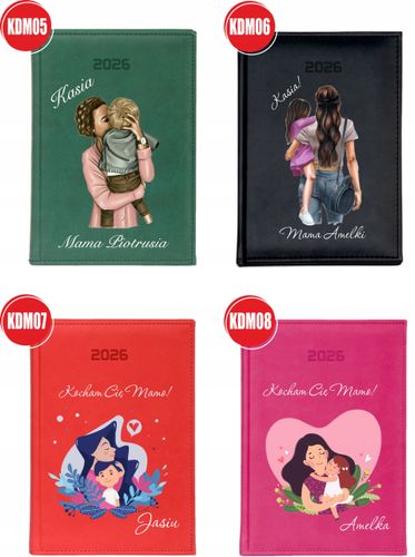 KALENDARZ A4 2026 DZIENNY terminarz nadruk PREZENT NA DZIEŃ MAMY na Arena.pl