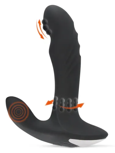 rebel plug pro - czarny model z masażerem krocza, 16,6 cm, 3 funkcje na Arena.pl